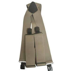 Duluth Trading Co. Men’s Clip Suspenders Tan Heavy-Duty Work Braces Made‎ in USA